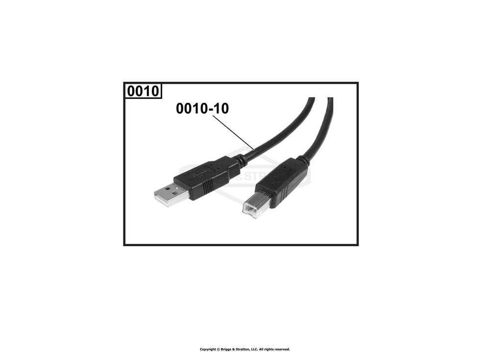 6428-00 - Usb Cable / Usb Cable Diagram and Parts List for  Briggs and Stratton Generator